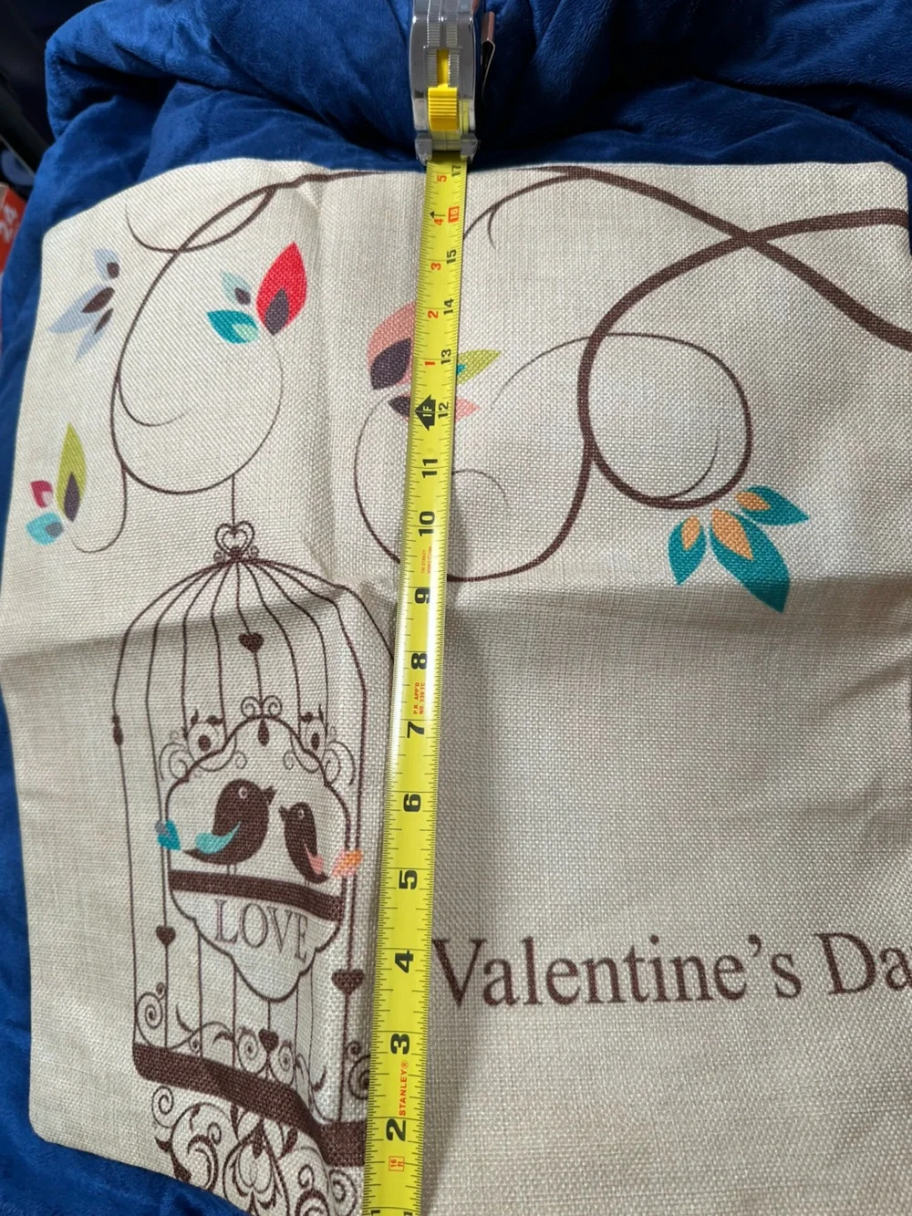 Valentine's Love Bird Cage Decorative Pillow Cover